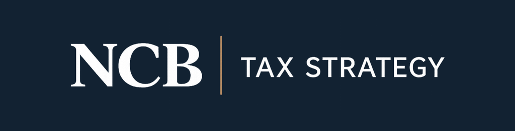 NCB Tax Strategy — Horizontal logo — reverse